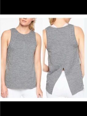 Athleta Women's Grey Foothills Split Back Tank Top | s